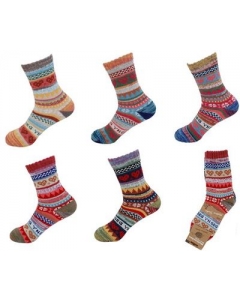 ANTONIO Winter Wollsocken Damen bunt 3er
