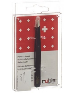 RUBIS PINZETTE SCHRÄG SCHWARZ INOX