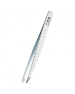 RUBIS Pinzette schräg weiss Inox
