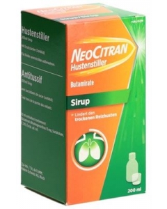 NEOCITRAN HUSTENSTILLER SIRUP 15 MG/10ML