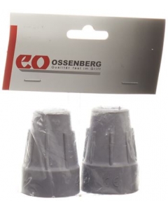 OSSENBERG KRÜCKENKAPSEL 19MM GRAU 1 PAAR