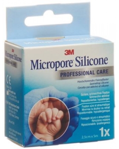 3M MICROPORE SILICONE ROLLENPFLASTER 2.5