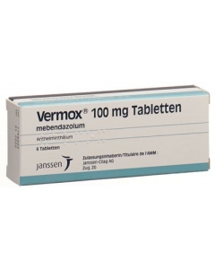 VERMOX TABL 100 MG 6 STK