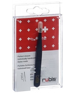 RUBIS PINZETTE SPITZ SCHWARZ INOX