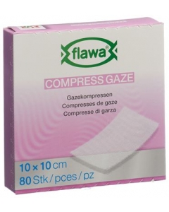 FLAWA GAZEKOMPRESSEN GESCHN 10X10CM KEIM