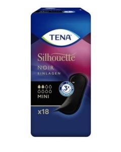 TENA SILHOUETTE NOIR MINI PAD 18 STK