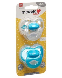 MEDELA BABY NUGGI ORIGINAL 0-6 BLAU 2 ST